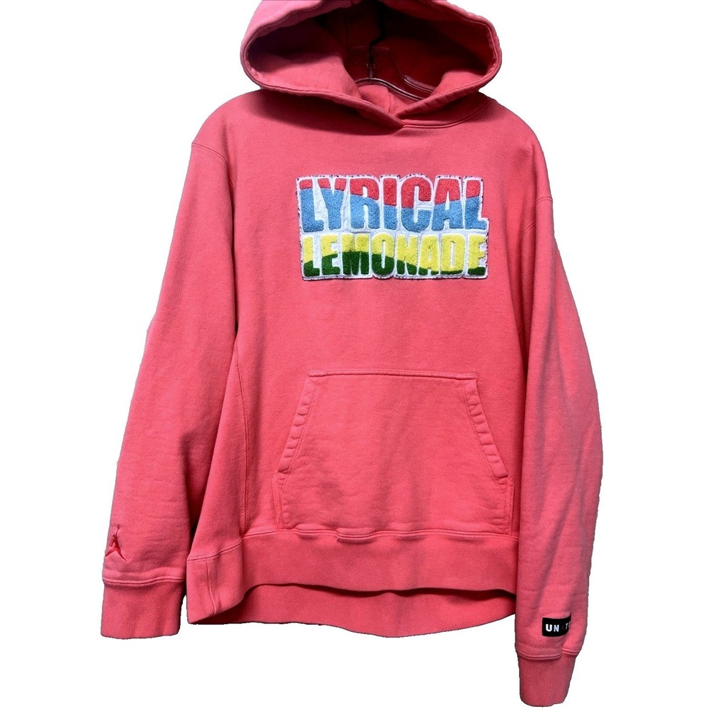 Jordan‎ Lyrical Lemonade Chenille Hoodie Size M Pink Chicago Unite Sweatshirt